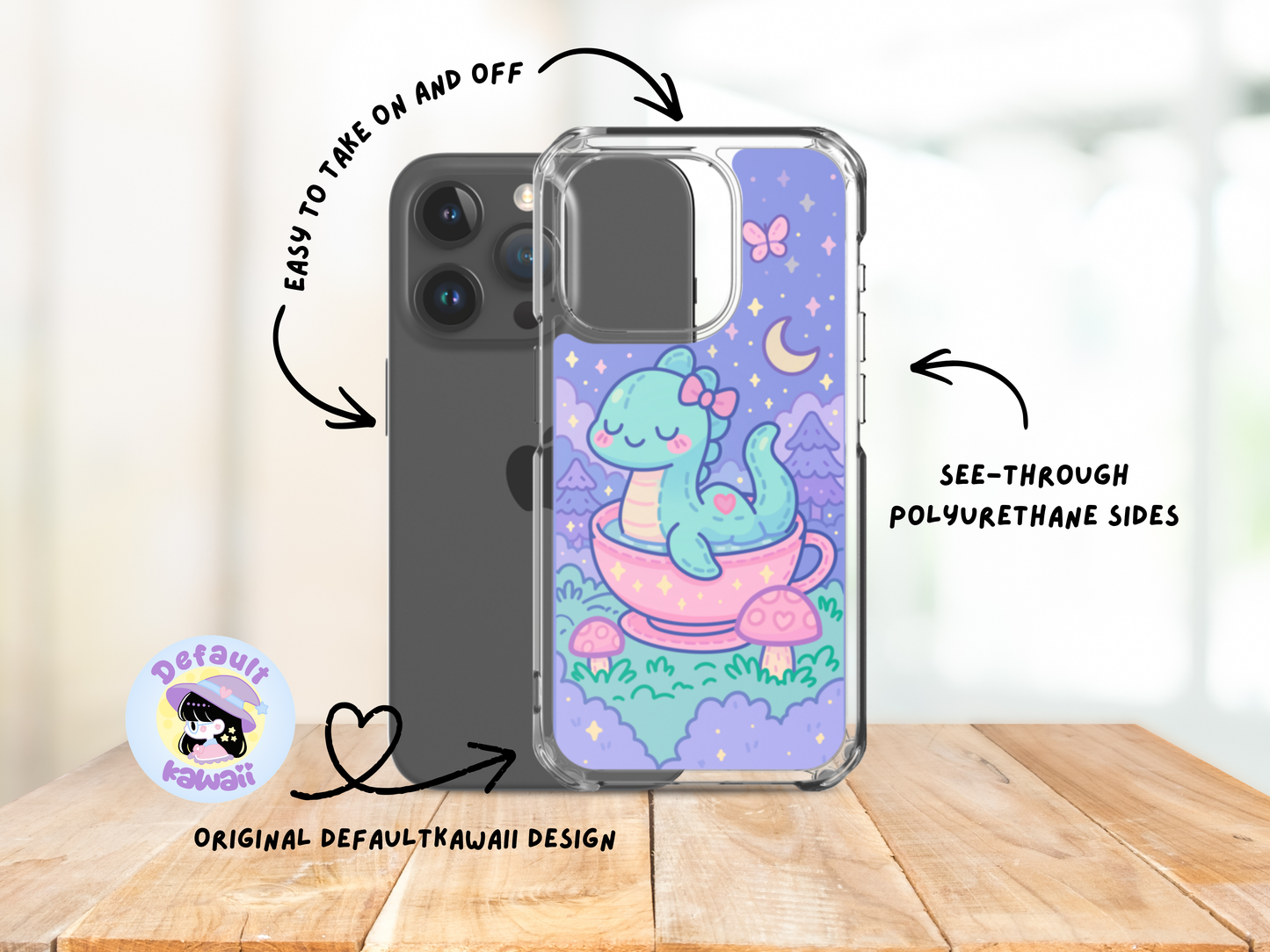 Nessie Teacup iPhone Case – Pastel Witchcore Cryptid Phone Cover (iPhone 16/15 Pro Max)