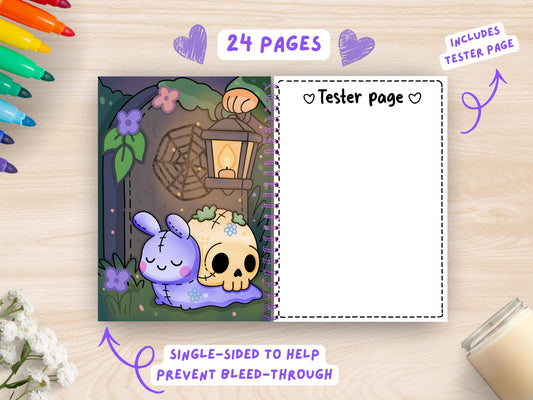 Handmade Fairy Garden A4 Coloring Book: Pastel Spooky Gothic Adventure