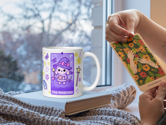 DefaultKawaii The Magician Tarot Mug 11oz – Manifesting My Morning Brew Pastel Witchcore