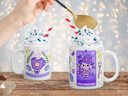 DefaultKawaii The Magician Tarot Mug 11oz – Manifesting My Morning Brew Pastel Witchcore