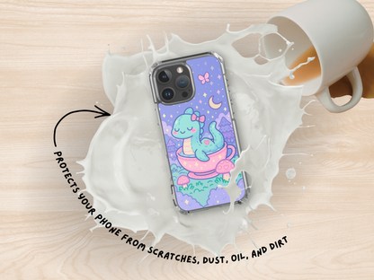 Nessie Teacup iPhone Case – Pastel Witchcore Cryptid Phone Cover (iPhone 16/15 Pro Max)