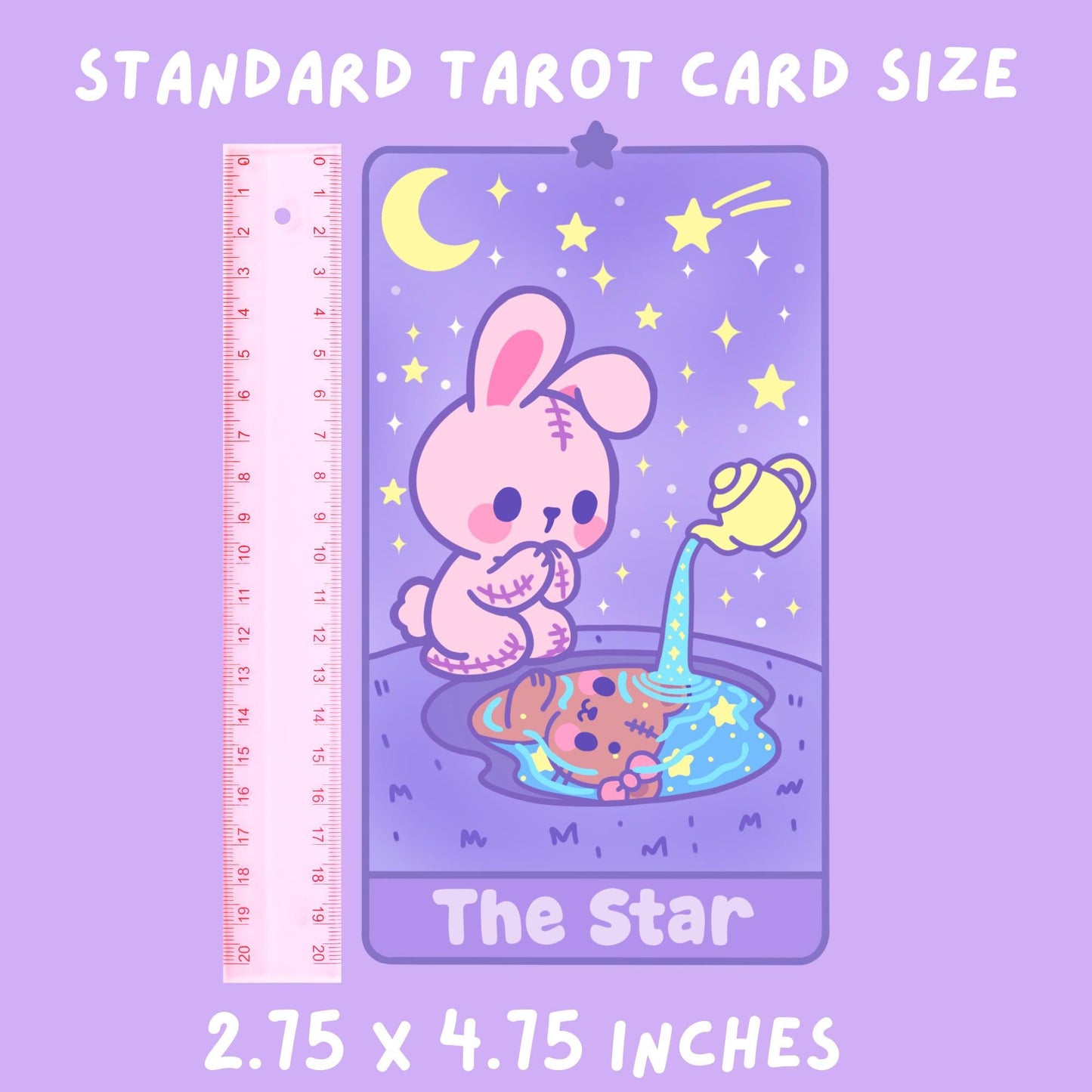Kawaii Tarot Deck: Hand-Drawn Pastel Witchcore Cards (PDF Guide Included)