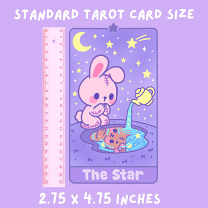 Kawaii Tarot Deck: Hand-Drawn Pastel Witchcore Cards (PDF Guide Included)