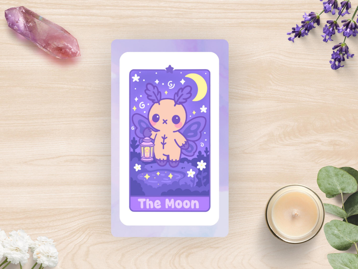 Kawaii Tarot Sticker Sheet Dreams & Destiny Waterproof Vinyl Pastel Witchy