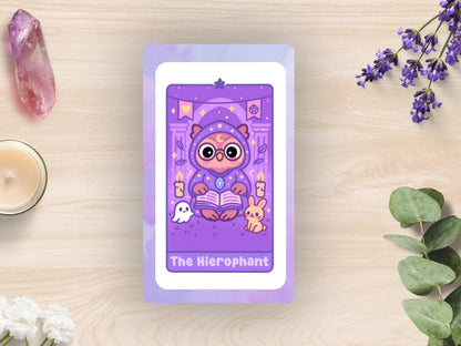 Kawaii Tarot Stickers: Love, Lessons & Destiny - Waterproof Vinyl Sheet