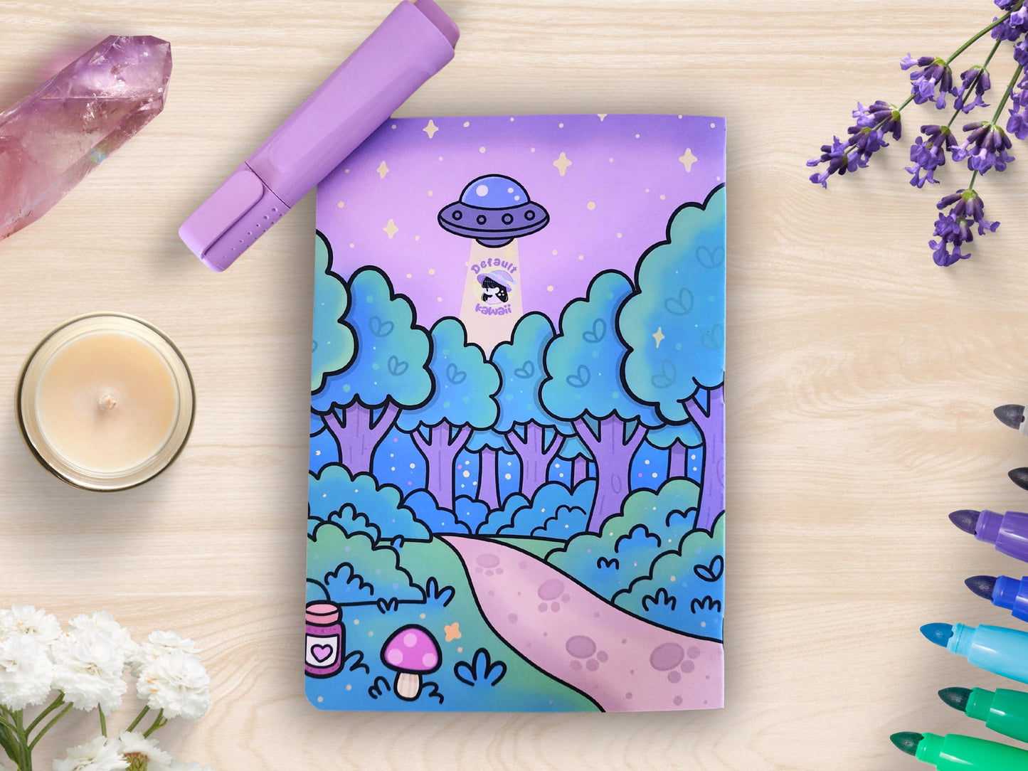 Cryptid Cuties Mini Coloring Book A5 Handmade Pastel Spooky Kawaii