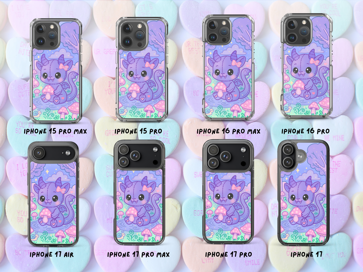 Kawaii Chupacabra iPhone Case – Pastel Cryptid Mushroom Phone Cover