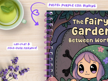 Handmade Fairy Garden A4 Coloring Book: Pastel Spooky Gothic Adventure
