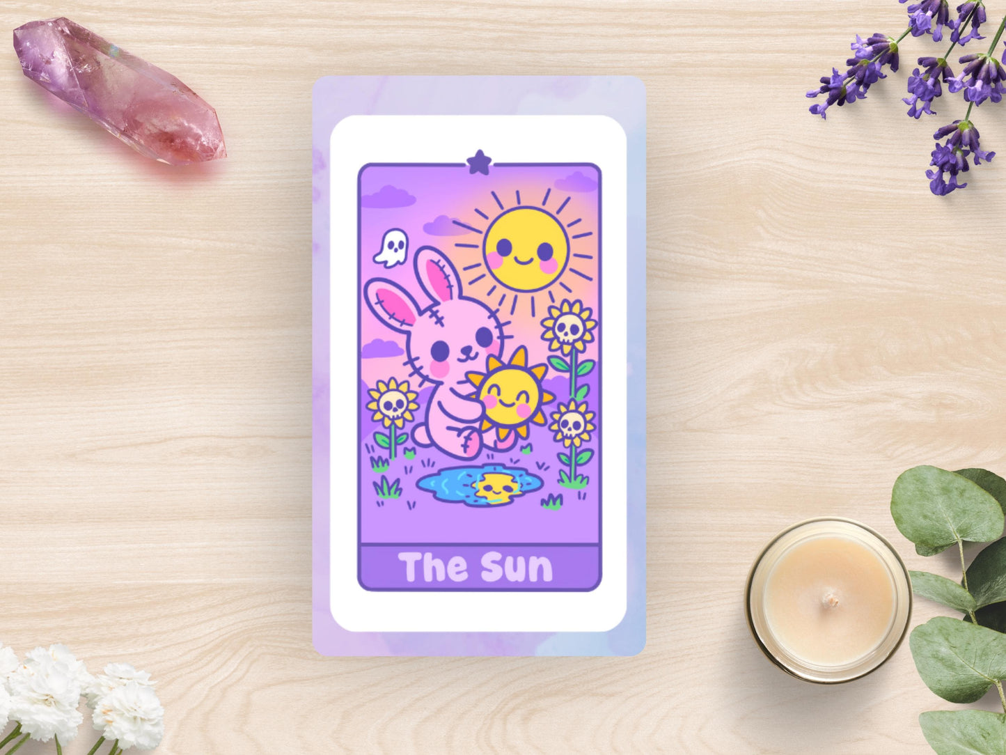 Kawaii Tarot Sticker Sheet Dreams & Destiny Waterproof Vinyl Pastel Witchy