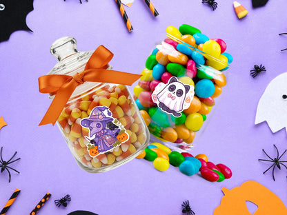 Pastel Halloween Die Cut Stickers: Spooky Vinyl Pack (5 Designs)