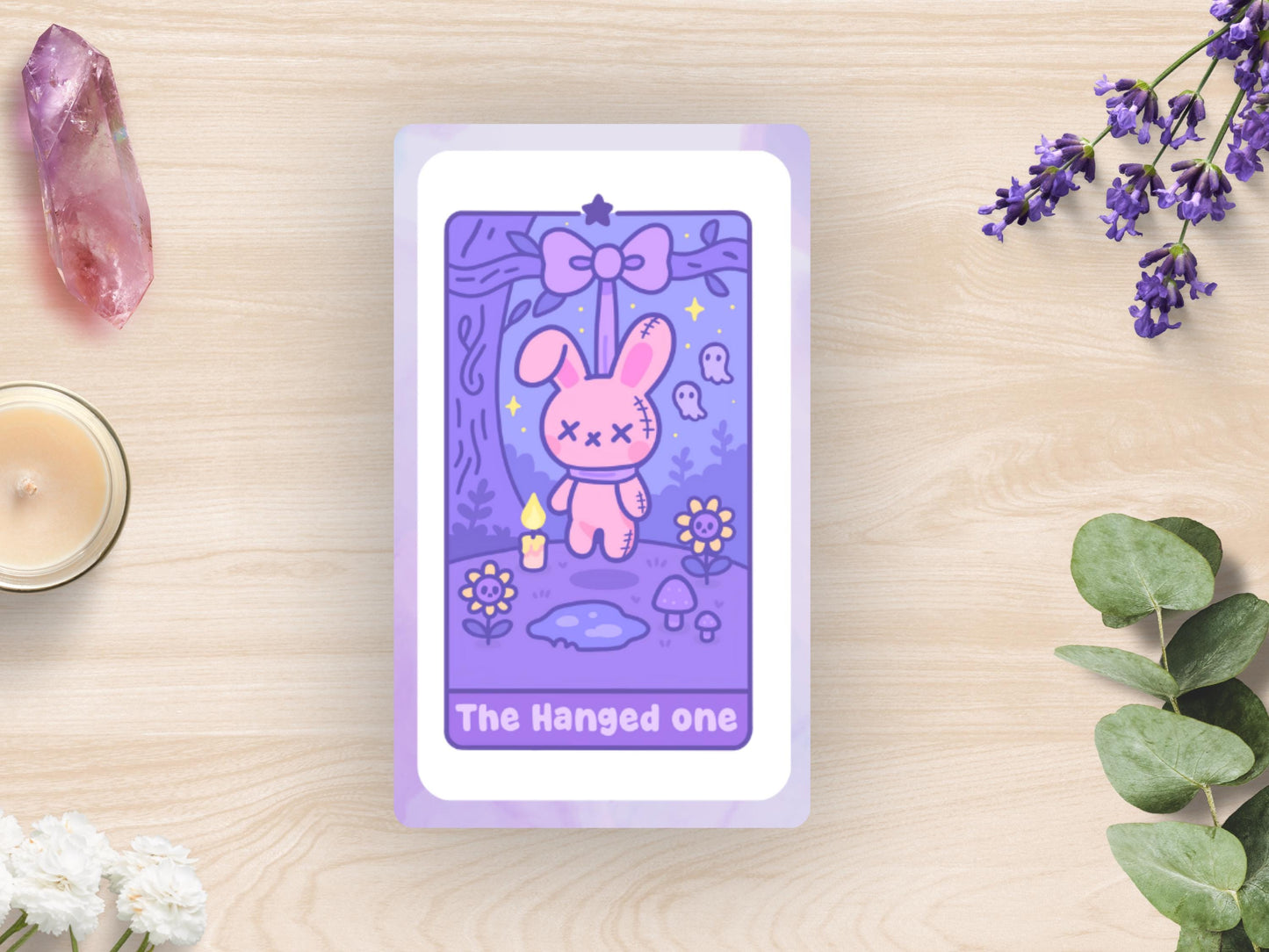 Kawaii Tarot Sticker Sheet Shadows & Secrets Waterproof Vinyl Pastel Witchy