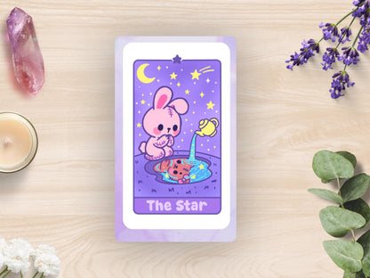 Kawaii Tarot Sticker Sheet Dreams & Destiny Waterproof Vinyl Pastel Witchy