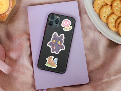 Kawaii Cryptid Sticker Pack: Pastel Spooky Die-Cut Vinyl Decals