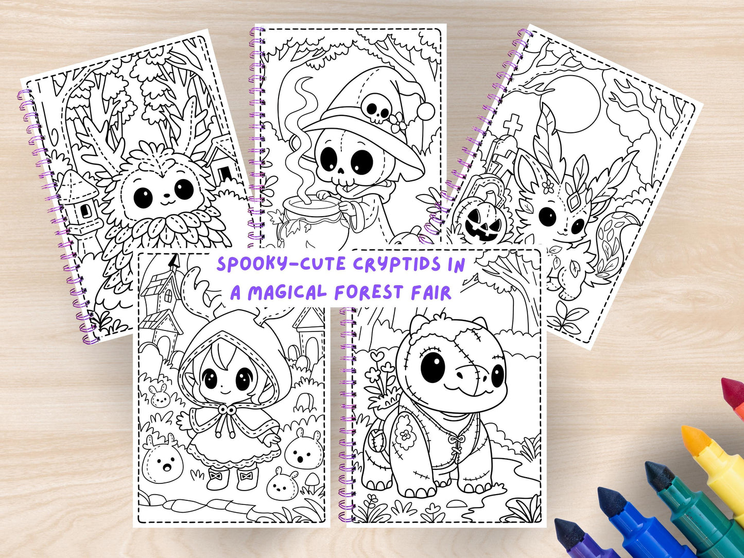 Handmade Fairy Garden A4 Coloring Book: Pastel Spooky Gothic Adventure