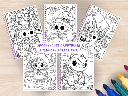 Handmade Fairy Garden A4 Coloring Book: Pastel Spooky Gothic Adventure