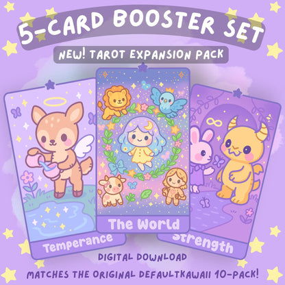 Pastel Kawaii Tarot Expansion Pack 2 - Plush Cards Digital Download