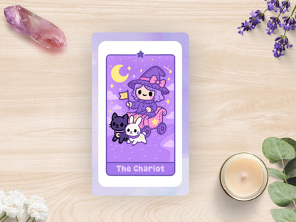 Kawaii Tarot Stickers: Love, Lessons & Destiny - Waterproof Vinyl Sheet