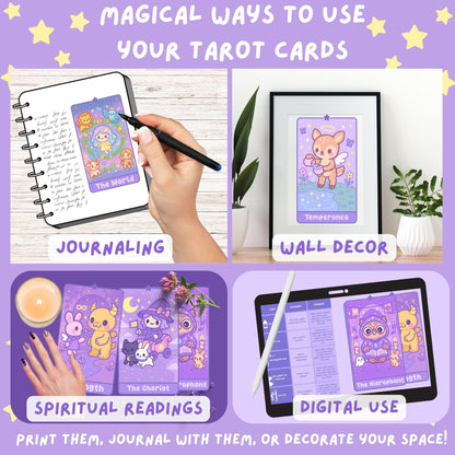 Pastel Kawaii Tarot Expansion Pack 2 - Plush Cards Digital Download