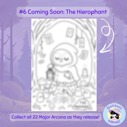 Spooky Forest Tarot Coloring Pages Kawaii Printable PDF Volume 1