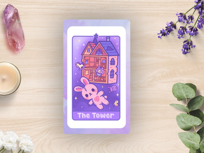 Kawaii Tarot Sticker Sheet Dreams & Destiny Waterproof Vinyl Pastel Witchy