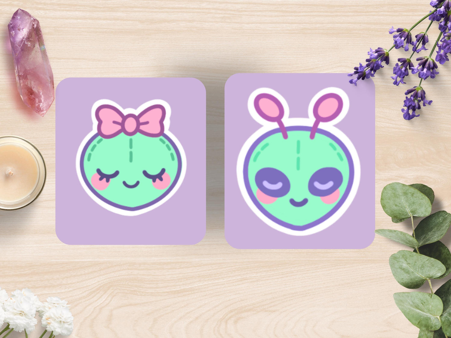 Kawaii Cryptid Cuties Sticker Sheet Waterproof Vinyl Pastel Plush Die-Cut