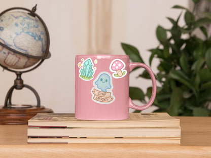 Kawaii Cryptid Sticker Pack: Pastel Spooky Die-Cut Vinyl Decals